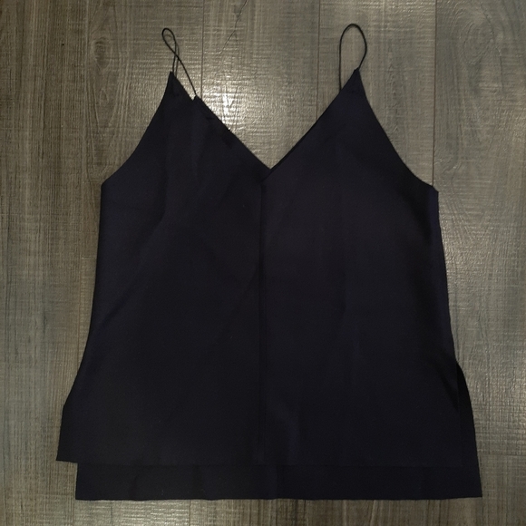 3/$20 Girlish Bagel Felt Cami Top Vneck Spaghetti Strap Relaxed Sleeveless Tank - Picture 11 of 12